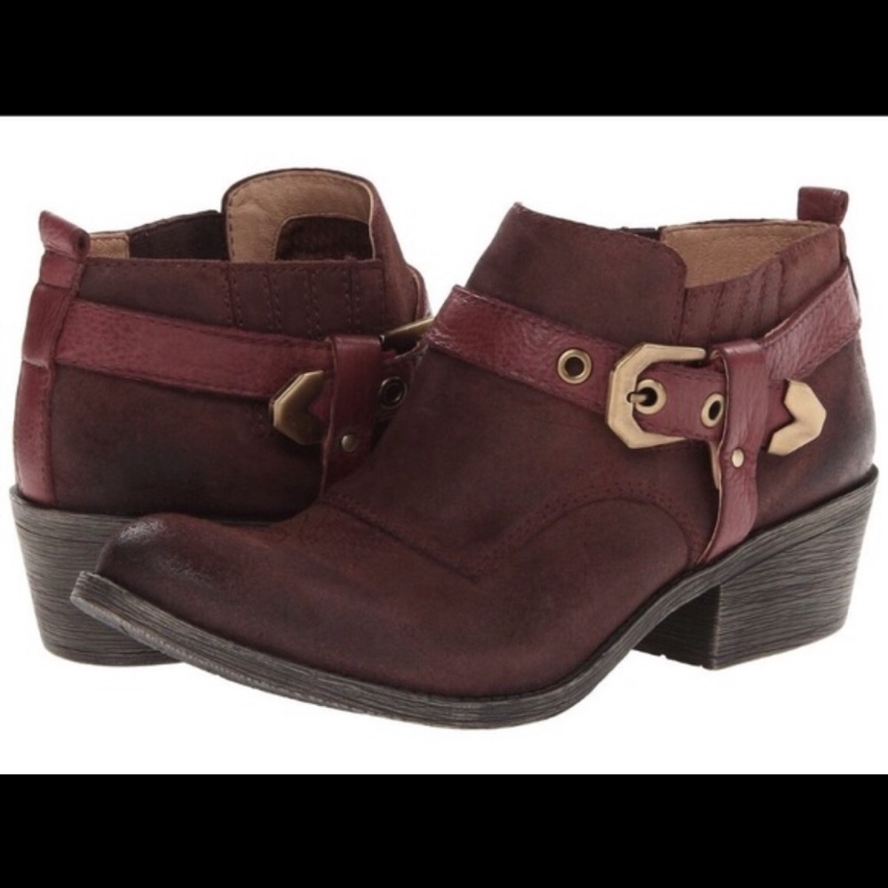 Selma Red Leather Booties. Worn literally 5 times